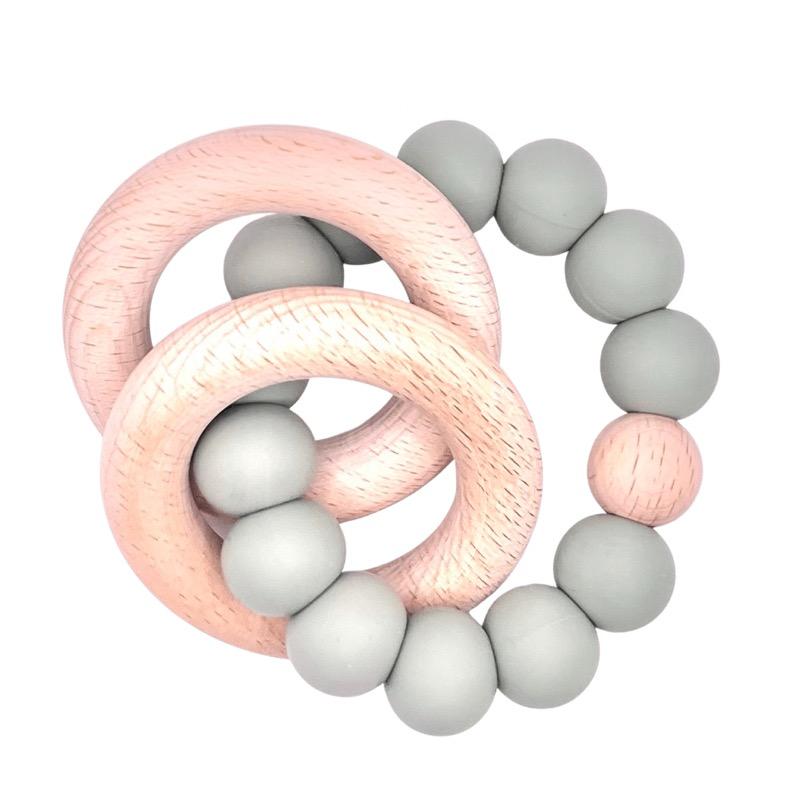 Silicone + Beechwood Ring Teether