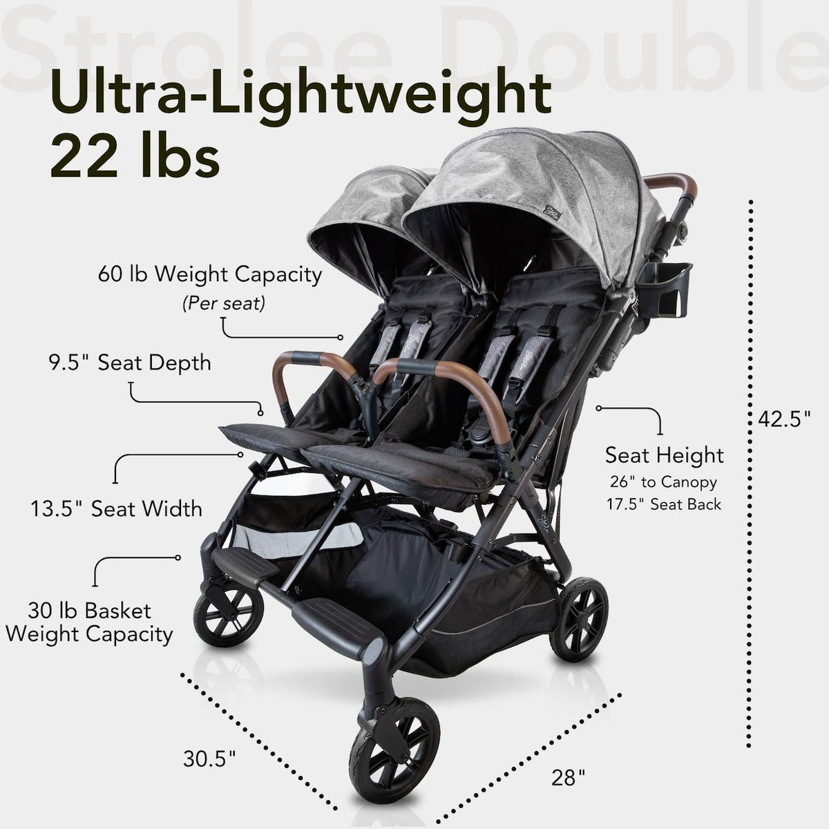 Compact Side by Side Double Strollerᵛ² Bundle